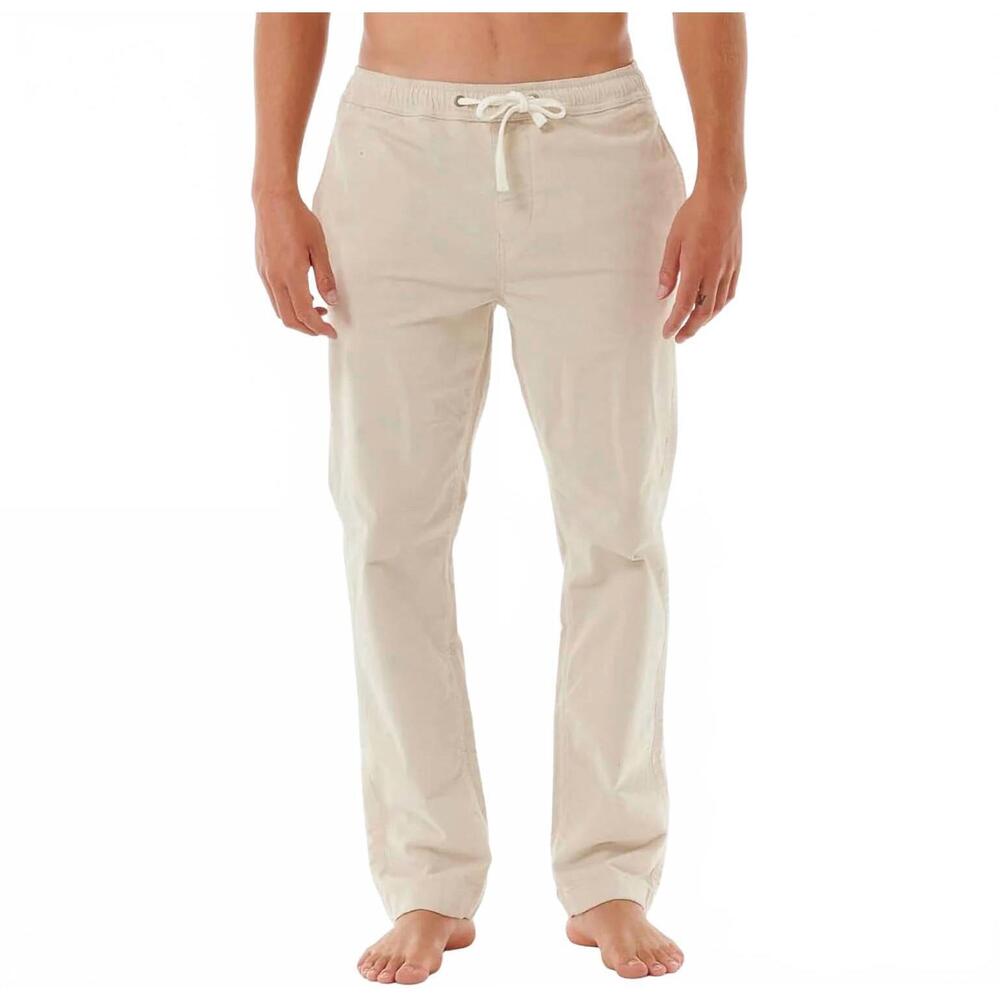 NEW RIP CURL classic surf cord beach pants in vintage white